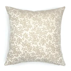 Neutral Bohemian Botanical Throw Pillow Cover 20x20