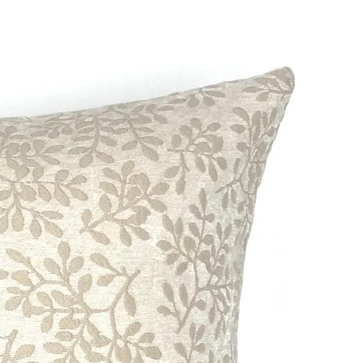 Neutral Bohemian Botanical Throw Pillow Cover 20x20