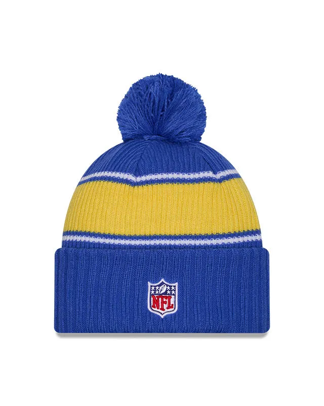 New Era Men's NFL Los Angeles Rams Sideline 24 Sport Pom Knit Toque