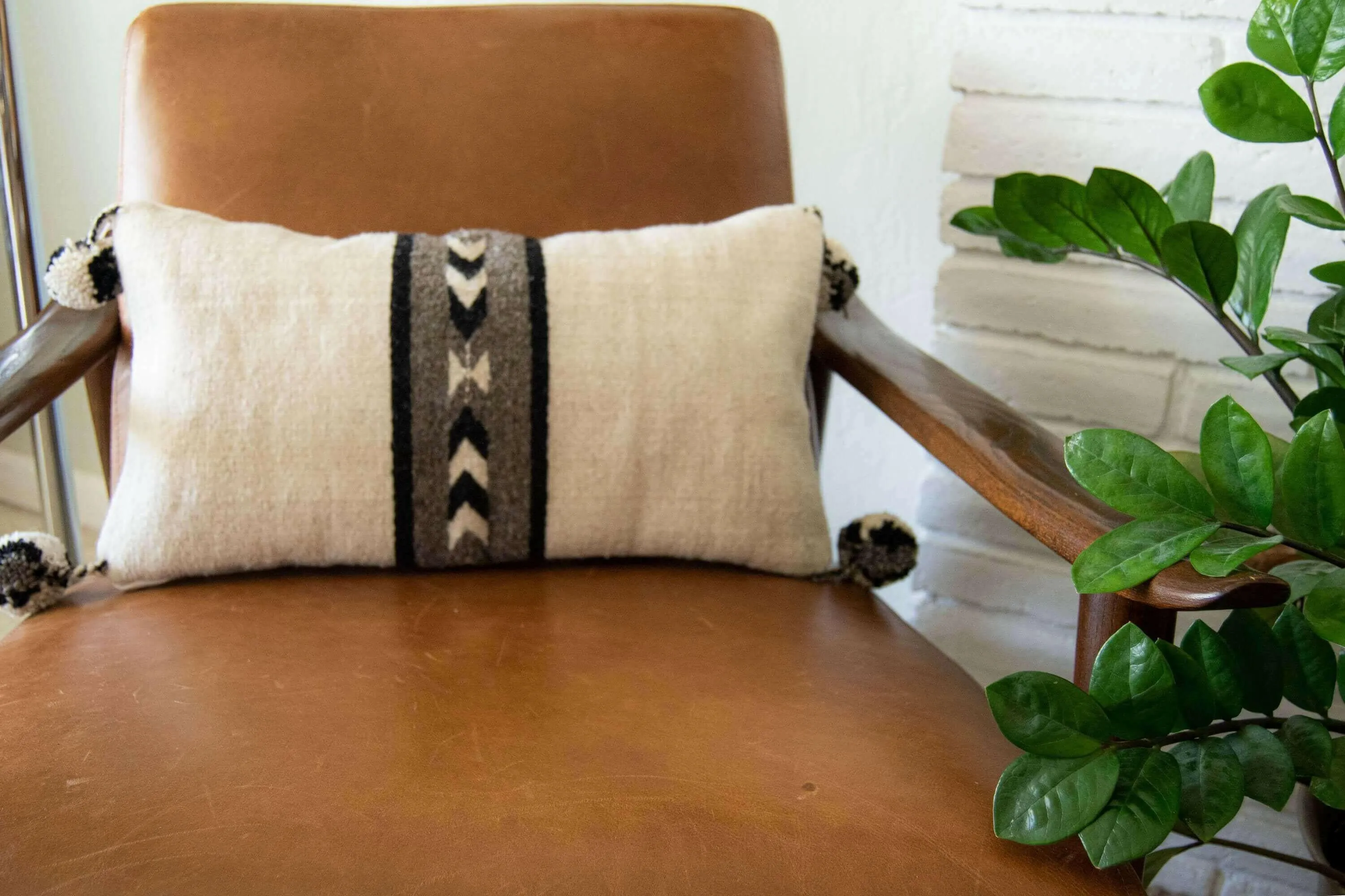 Neza Native Arrows, Black and White Pillow Cover