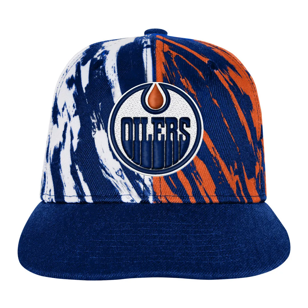 NHL Branded Youth Edmonton Oilers Propel Flatbrim Snapback Cap