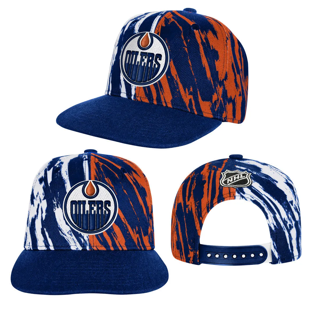 NHL Branded Youth Edmonton Oilers Propel Flatbrim Snapback Cap