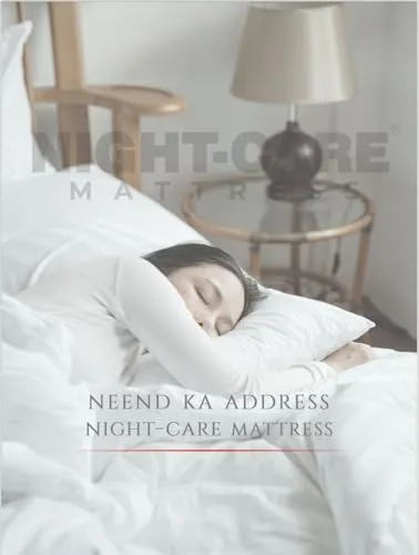 NIGHT CARE Secretly 5" Fully Rebonded || Dual Comfort || Soft & Firm Support || 120mm Rebonded 20mm Quilt || Reversible Mattress | High Resilience Foam | HD Mattress for Back Pain Relief (35x72x5cm)