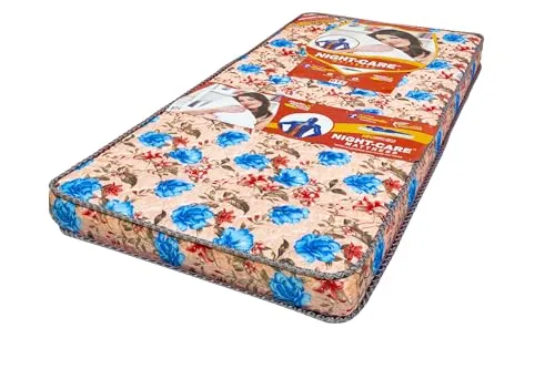 NIGHT CARE Secretly 5" Fully Rebonded || Dual Comfort || Soft & Firm Support || 120mm Rebonded 20mm Quilt || Reversible Mattress | High Resilience Foam | HD Mattress for Back Pain Relief (35x72x5cm)