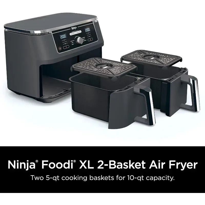 Ninja 10-Quart 6-in-1 Dual XL 2-Basket Air Fryer