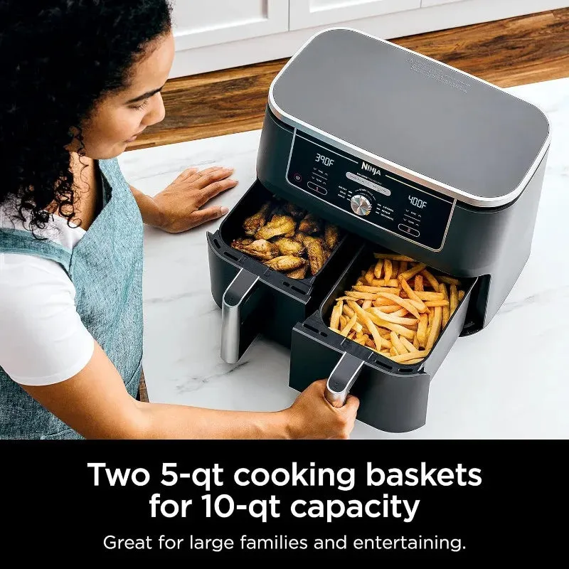 Ninja 10-Quart 6-in-1 Dual XL 2-Basket Air Fryer