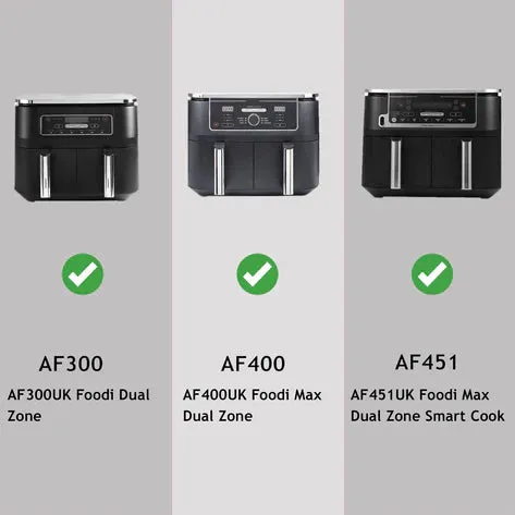 Ninja Rack | Tower | Daewoo Air Fryer Racks | Foodi AF300 AF400 AF451 Double Basket Grill Shelf Rack and Skewer x 2