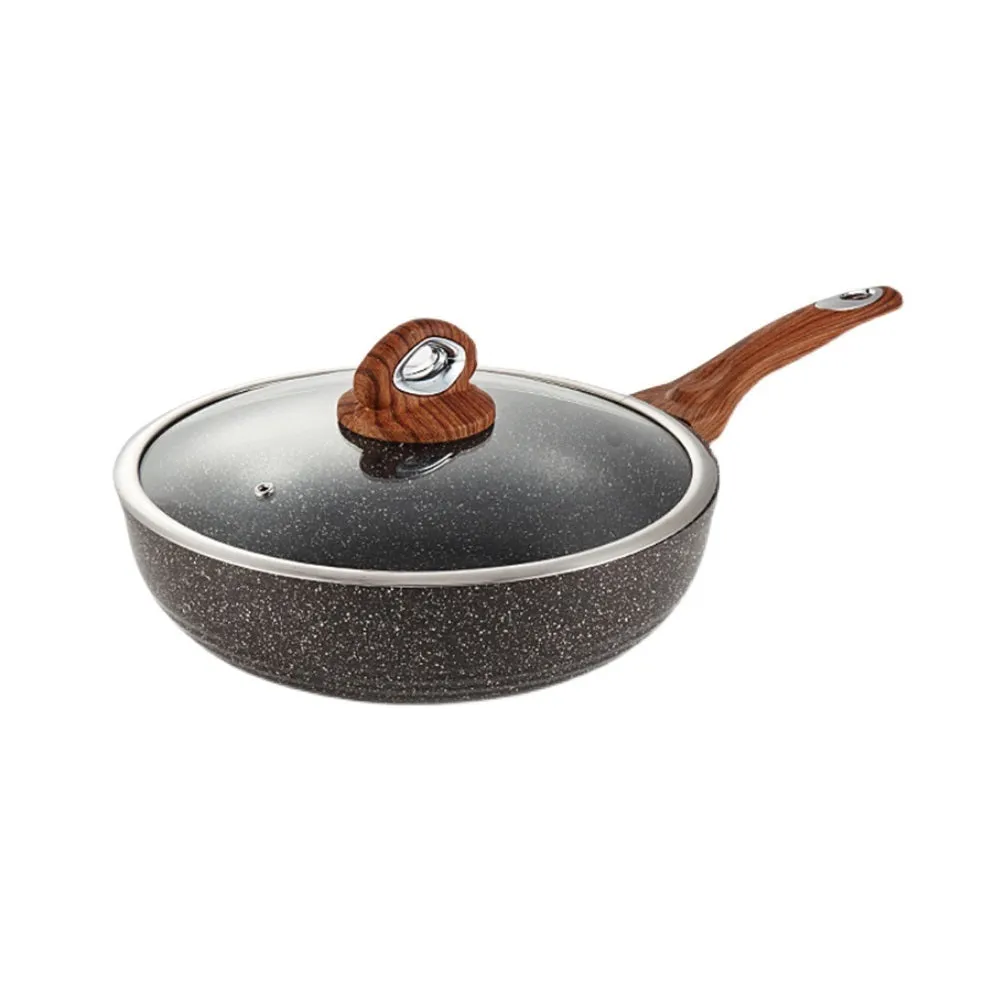 Non-stick Marble Wok Stirfry Pan, 30cm, Medical Stone Coat