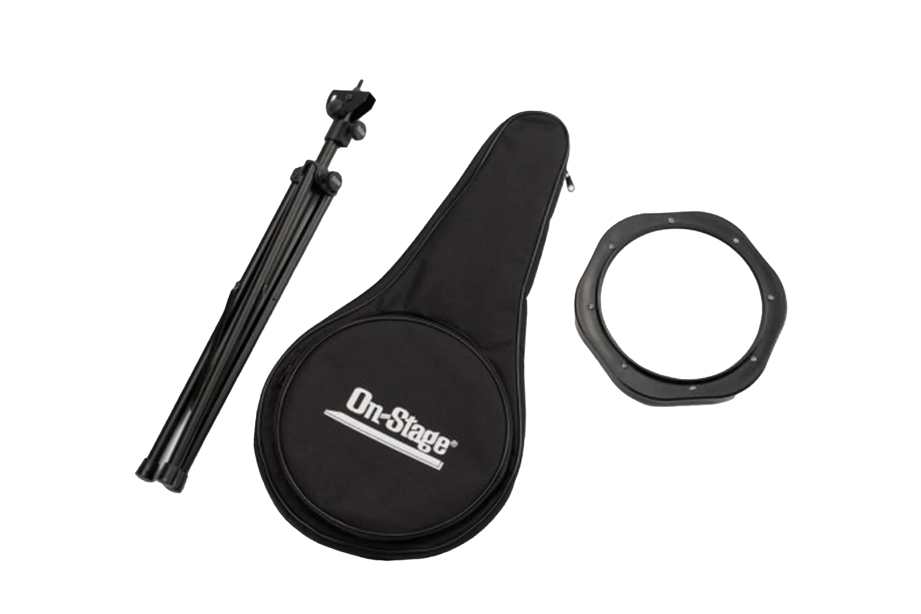 On-Stage DFP5500 Drum Practice Pad With Stand And Bag