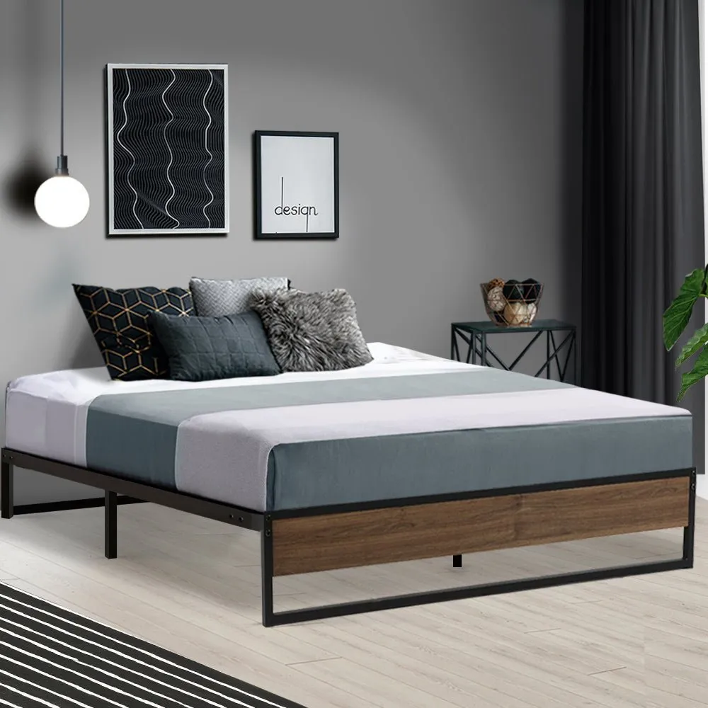 Oslo Metal & Wood Double Bed Frame