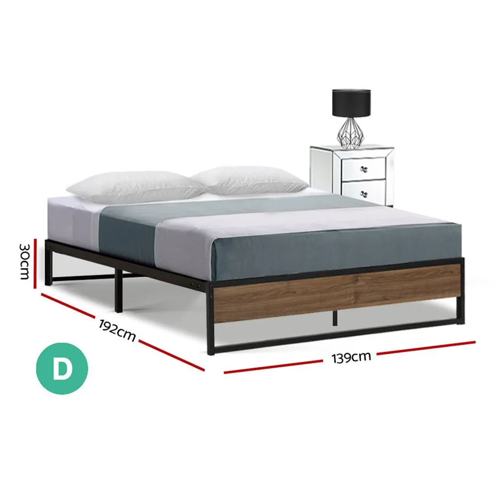 Oslo Metal & Wood Double Bed Frame