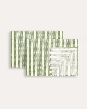 Pack of 2 Bel Tea Towel - Green