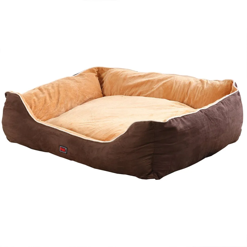 Pet Bed Mattress Dog Cat Pad Mat Puppy Cushion Warm Washable 3XL Brown