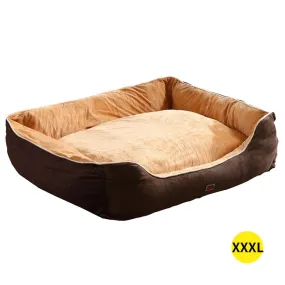 Pet Bed Mattress Dog Cat Pad Mat Puppy Cushion Warm Washable 3XL Brown