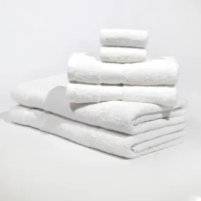 Pinehurst 100% Organic 6 Piece Bath Towel Set - White