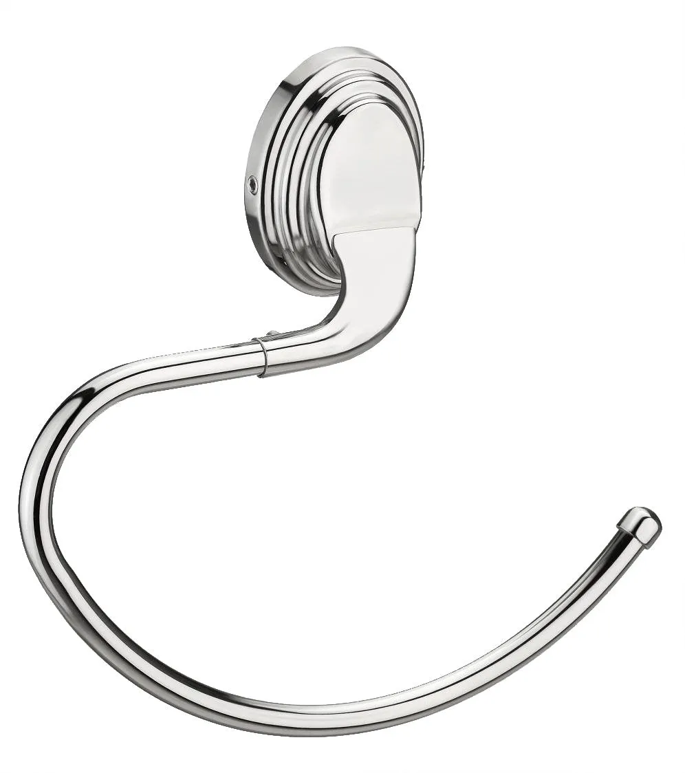 Plantex 304 Grade Stainless Steel Napkin Holder/Towel Holder/Towel Hanger for Kitchen/Towel Ring/Bathroom Accessories Pack of 4, Cubic (Chrome)