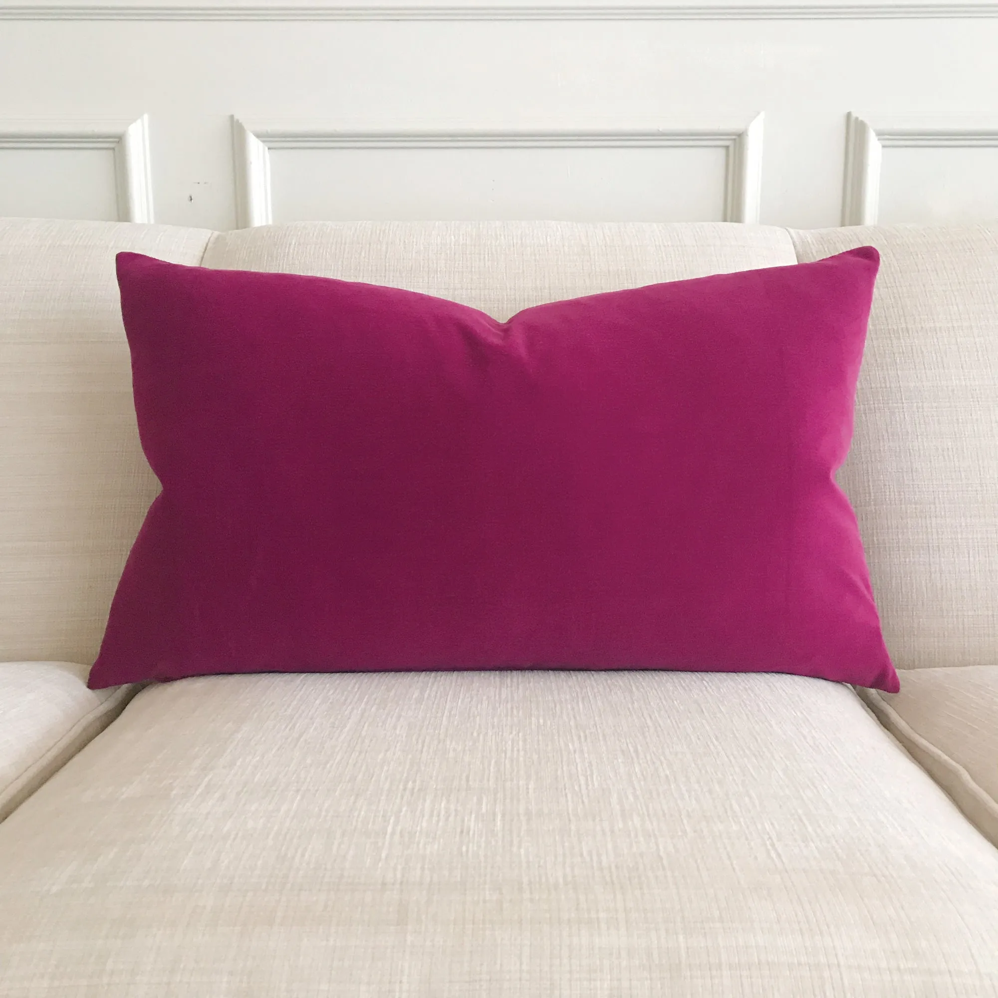 Plum Velvet Decorative Pillow Cover