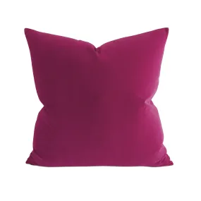 Plum Velvet Decorative Pillow Cover