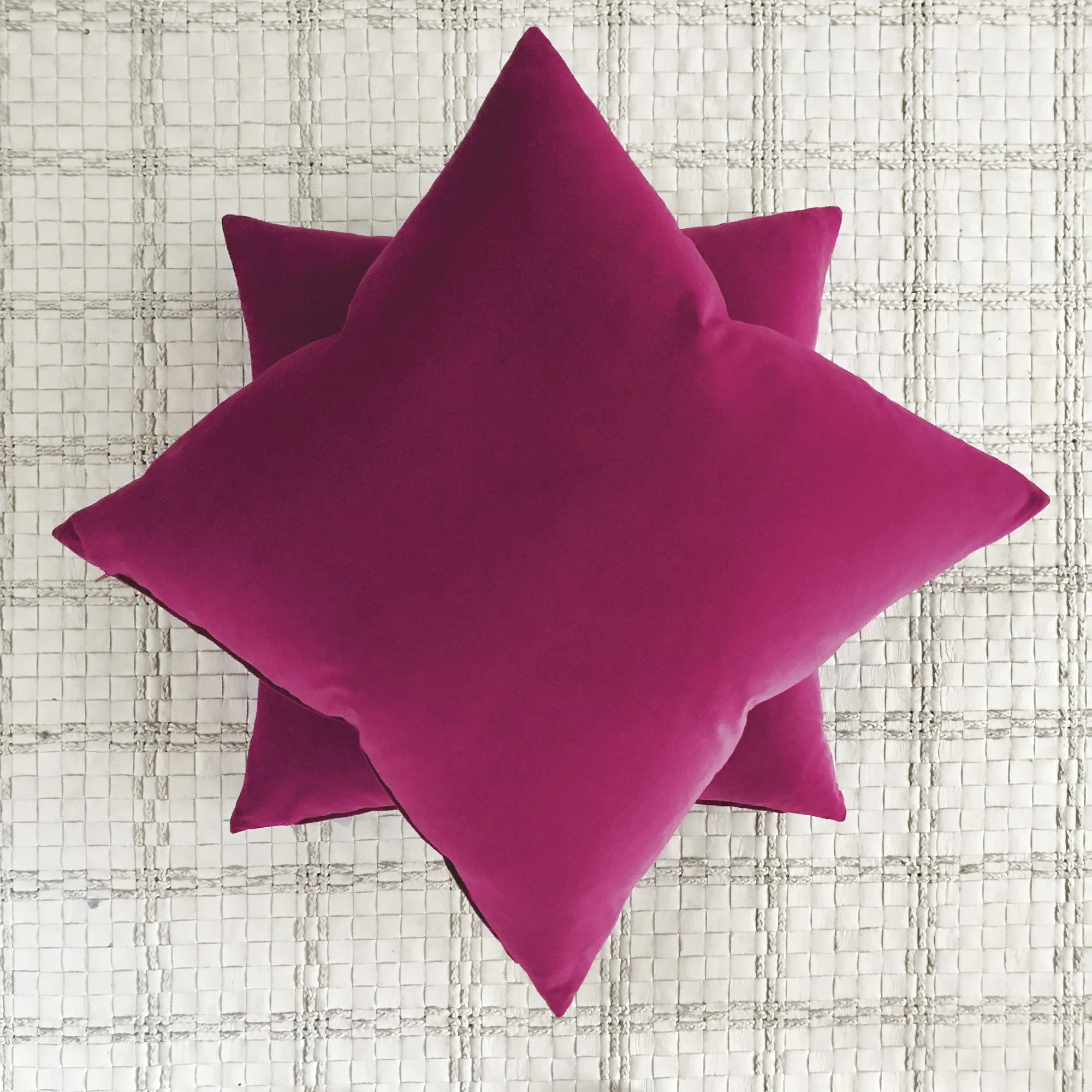 Plum Velvet Decorative Pillow Cover