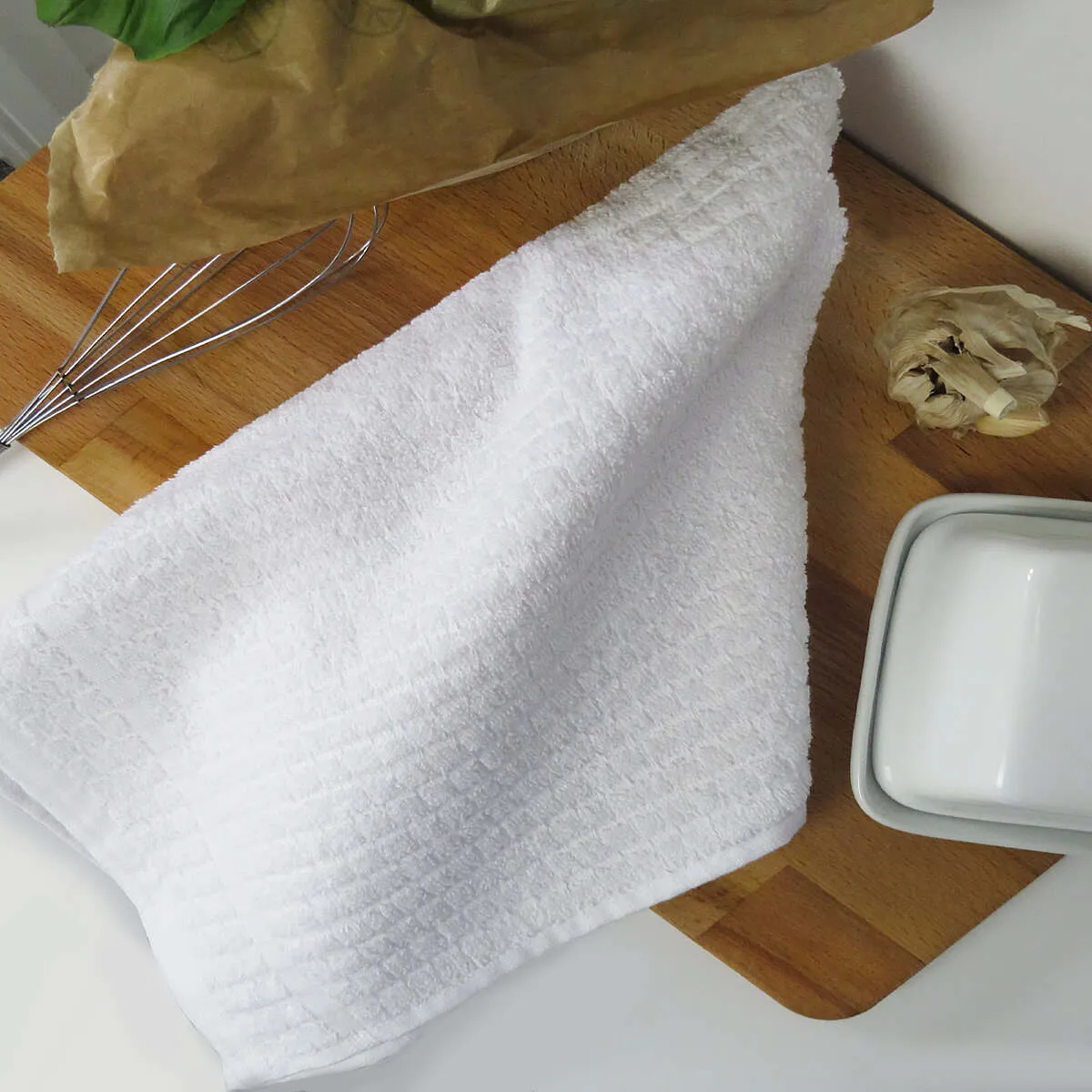 Poli-Dri White Cotton Kitchen Tea Towel