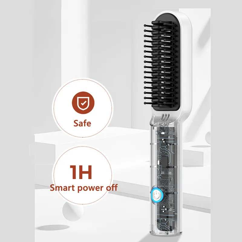 Portable USB Charging 2 in 1 Hair Straightener Comb