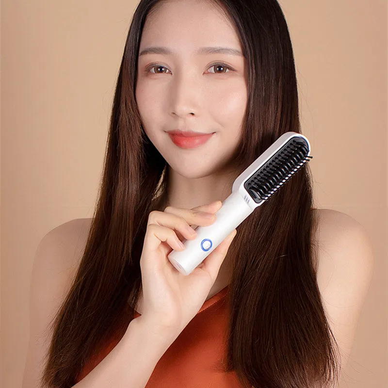 Portable USB Charging 2 in 1 Hair Straightener Comb