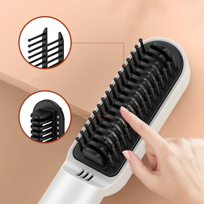 Portable USB Charging 2 in 1 Hair Straightener Comb