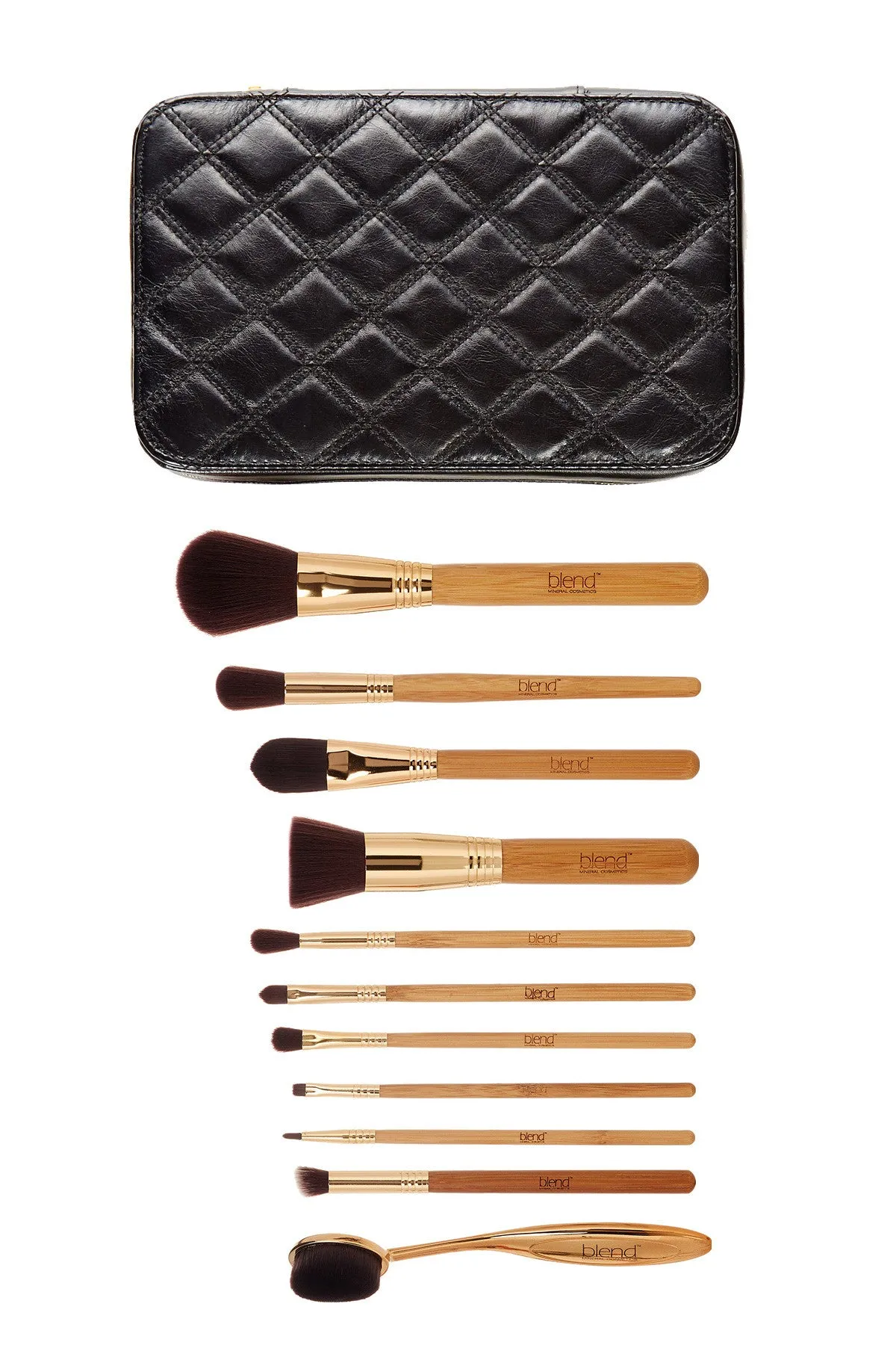 Professional Makeup Artist Complete 11-Piece Brush Kit - Bamboo