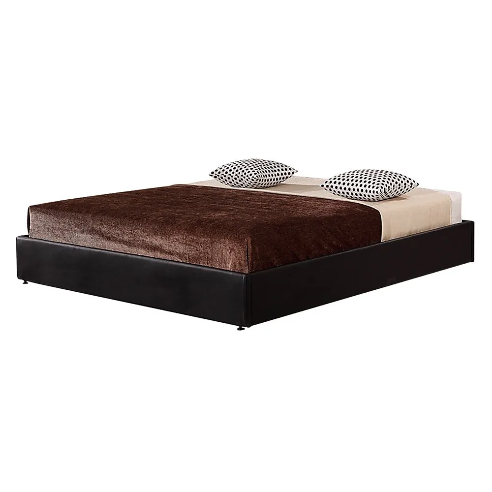 PU Leather Ensemble Queen Bed Frame Black