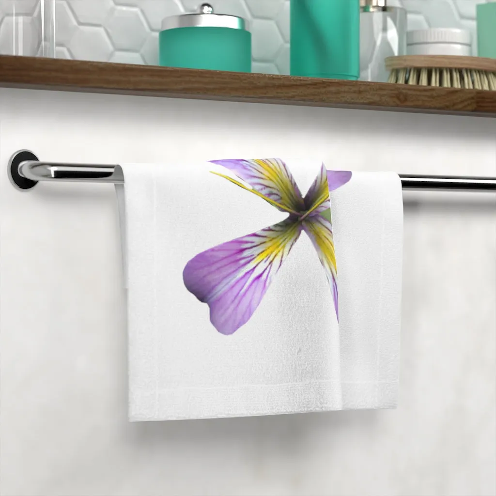 Purple Flower Face Towel