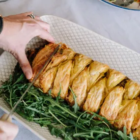 Risotto, Mozzarella & Pesto Plait