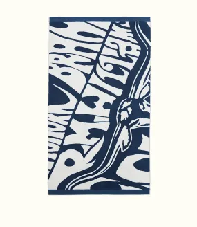 R.M.Williams - RM Williams 70s Beach Towel - Navy & White