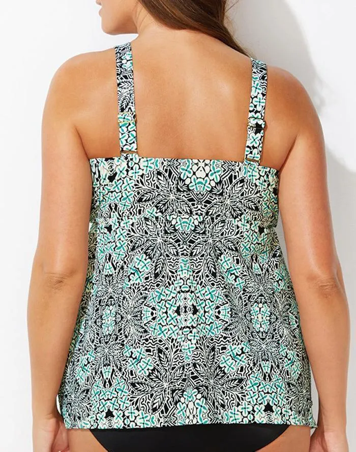 Sage Flowy Tankini Top