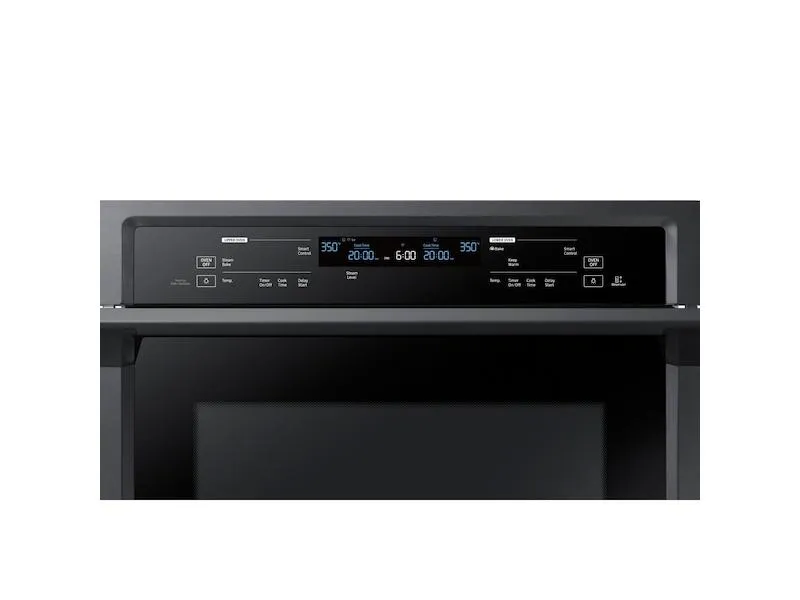 Samsung NV51K6650DG 30" Smart Double Electric Wall Oven with Steam Cook in Black Stainless Steel