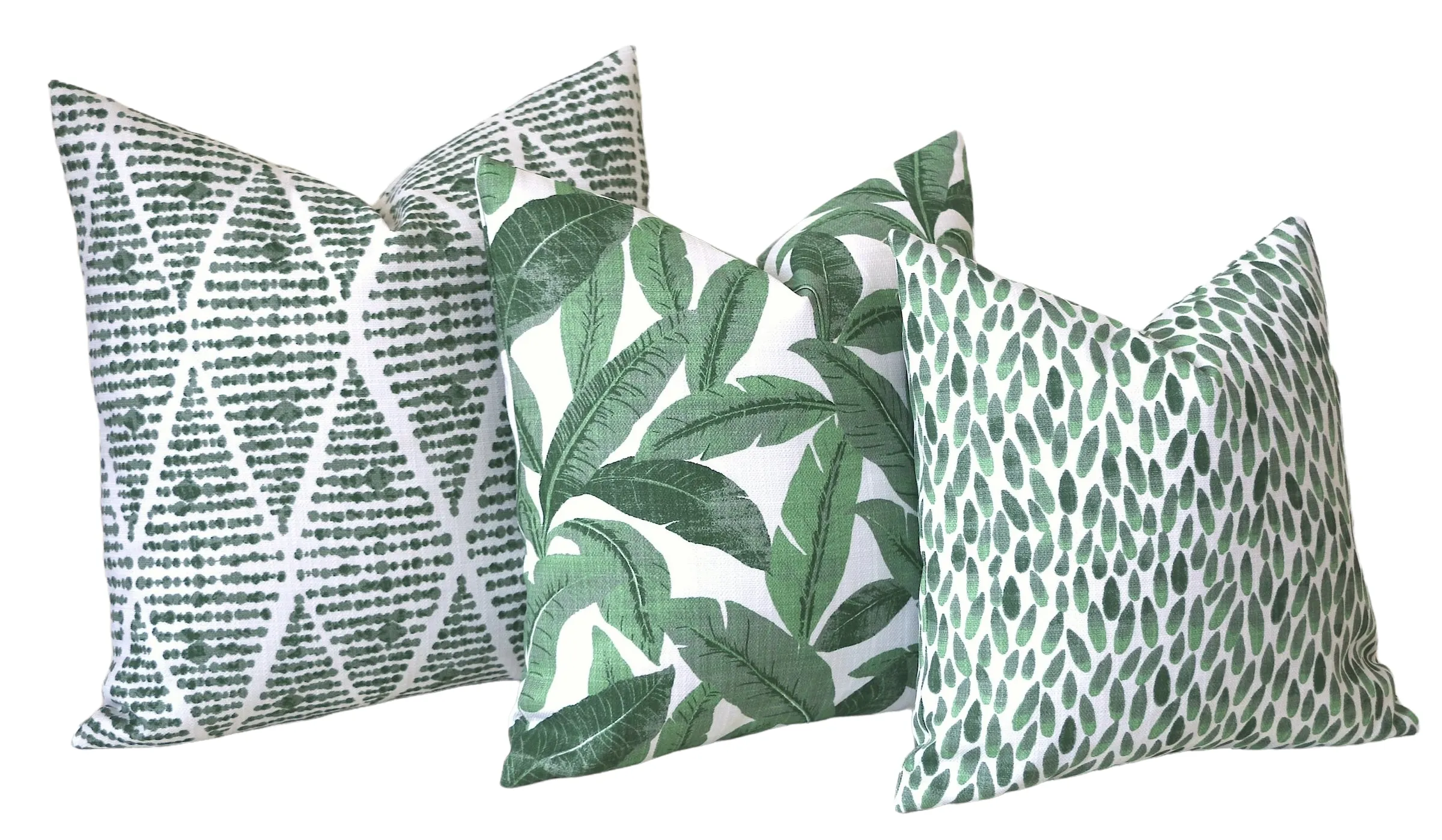 Santa Cruz Collection: Tropical Pillow Covers / Palm Leaf Pillow Covers / Boho Outdoor Pillow Covers / Banana Leaf Pillow Cover