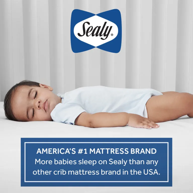 Sealy Butterfly 2-Stage Waterproof Crib Mattress