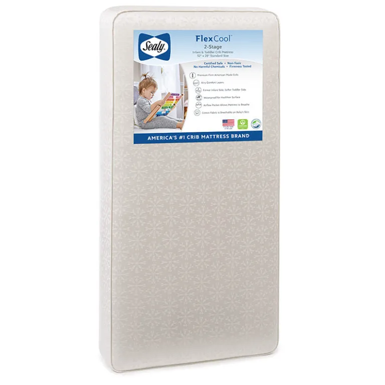 Sealy FlexCool 2-Stage Crib and Toddler Mattress