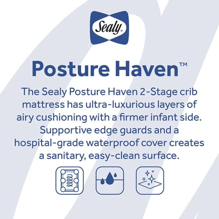 Sealy Posture Haven 2-Stage Crib and Toddler Mattress