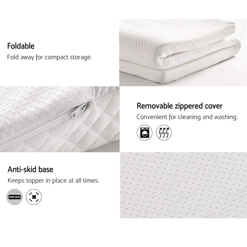 Single Size | Memory Foam Mattress Topper w/Cover 8cm