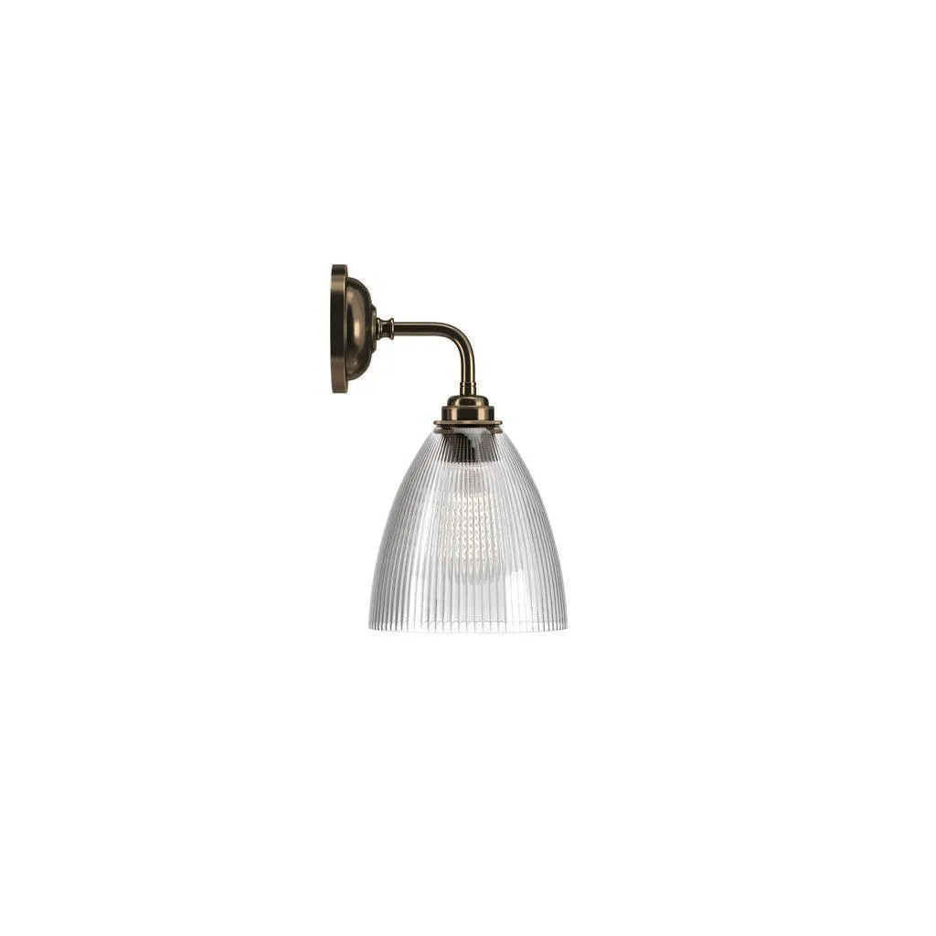 Skinny Ribbed Glass Bathroom Wall Light Ledbury