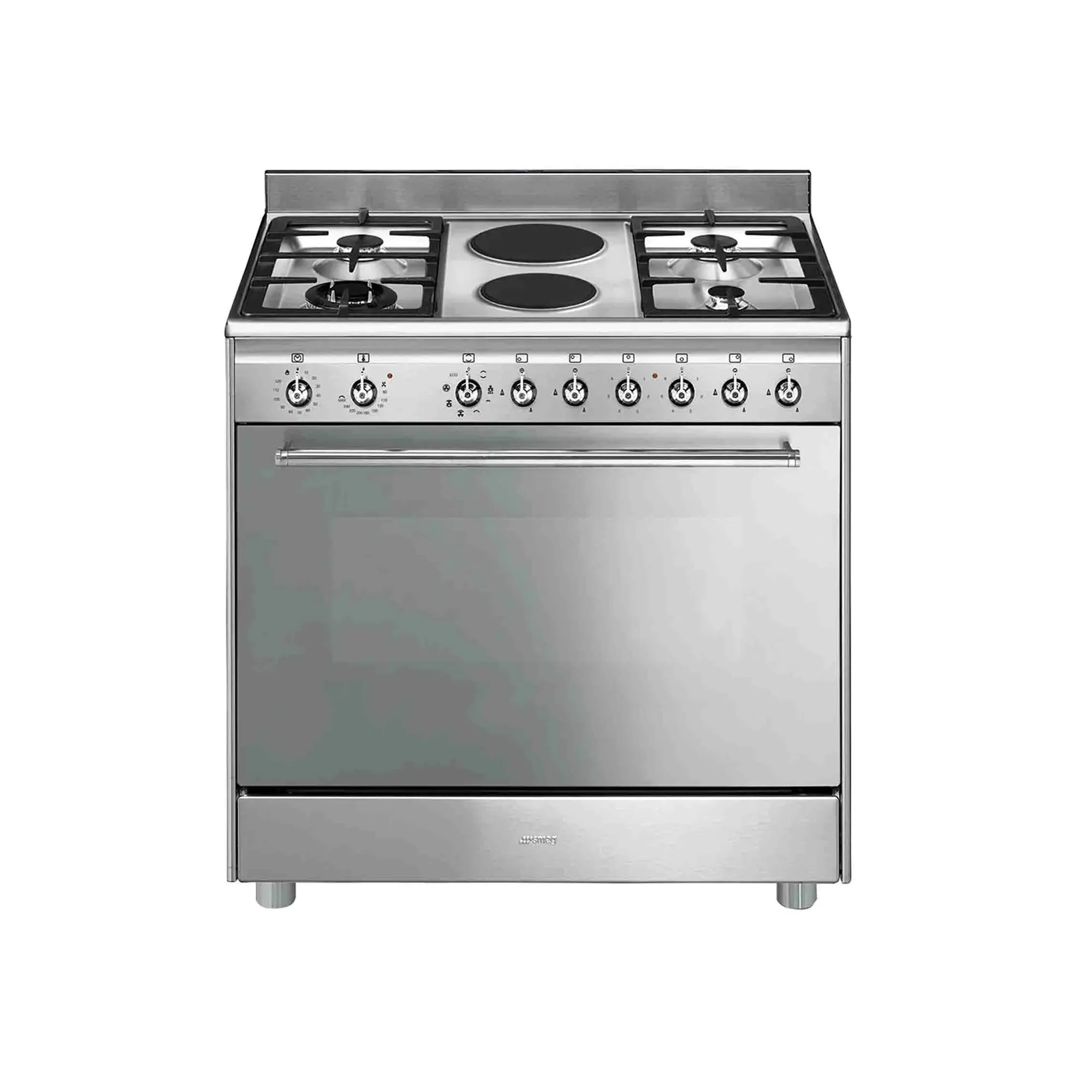 Smeg 90cm Stainless Steel Gas Electric Stove - SSA92MAX9