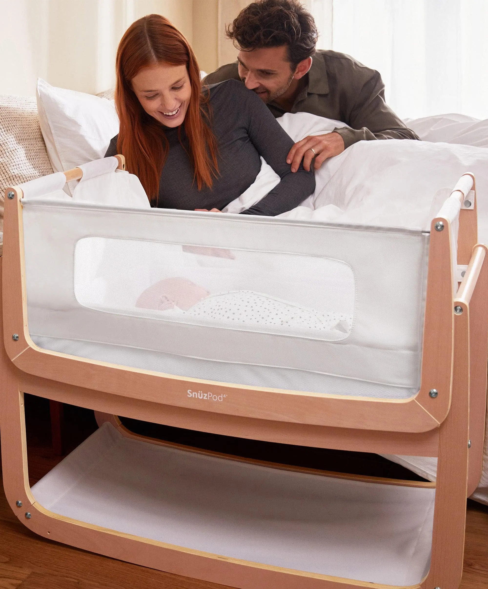 SnuzPod4 Bedside Crib - Natural