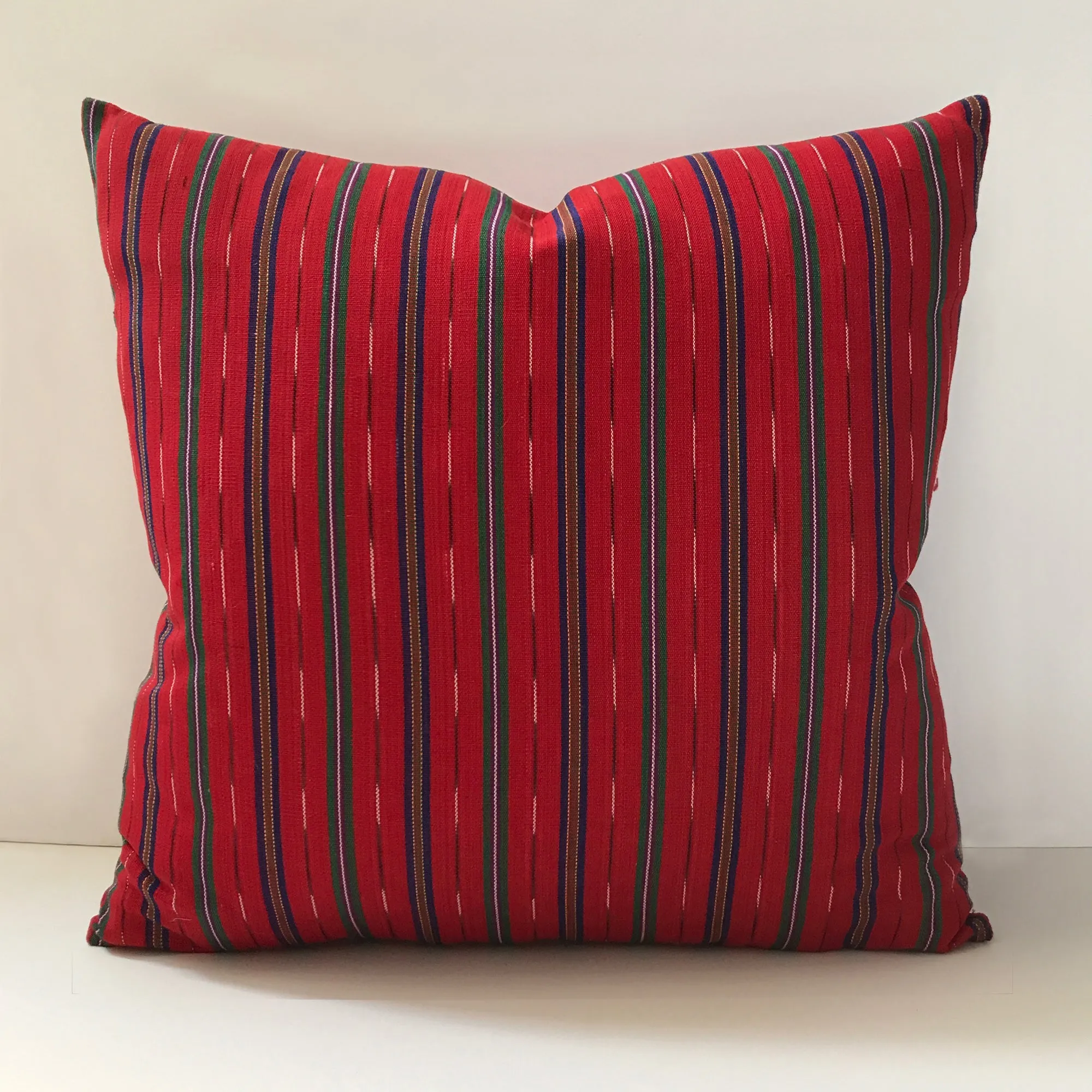 Southwestern Red Linen Throw Pillow Cover 22x22