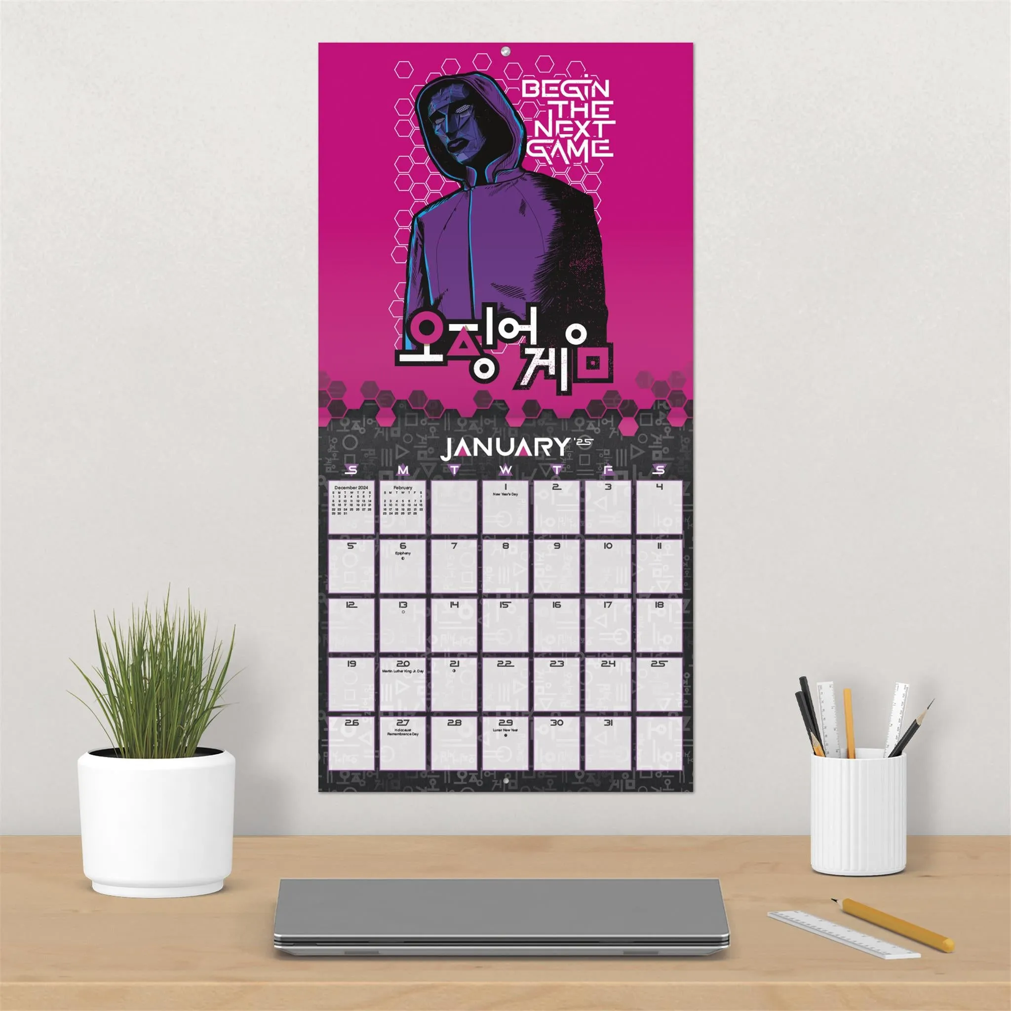 Squid Game Wall 2025 Calendar