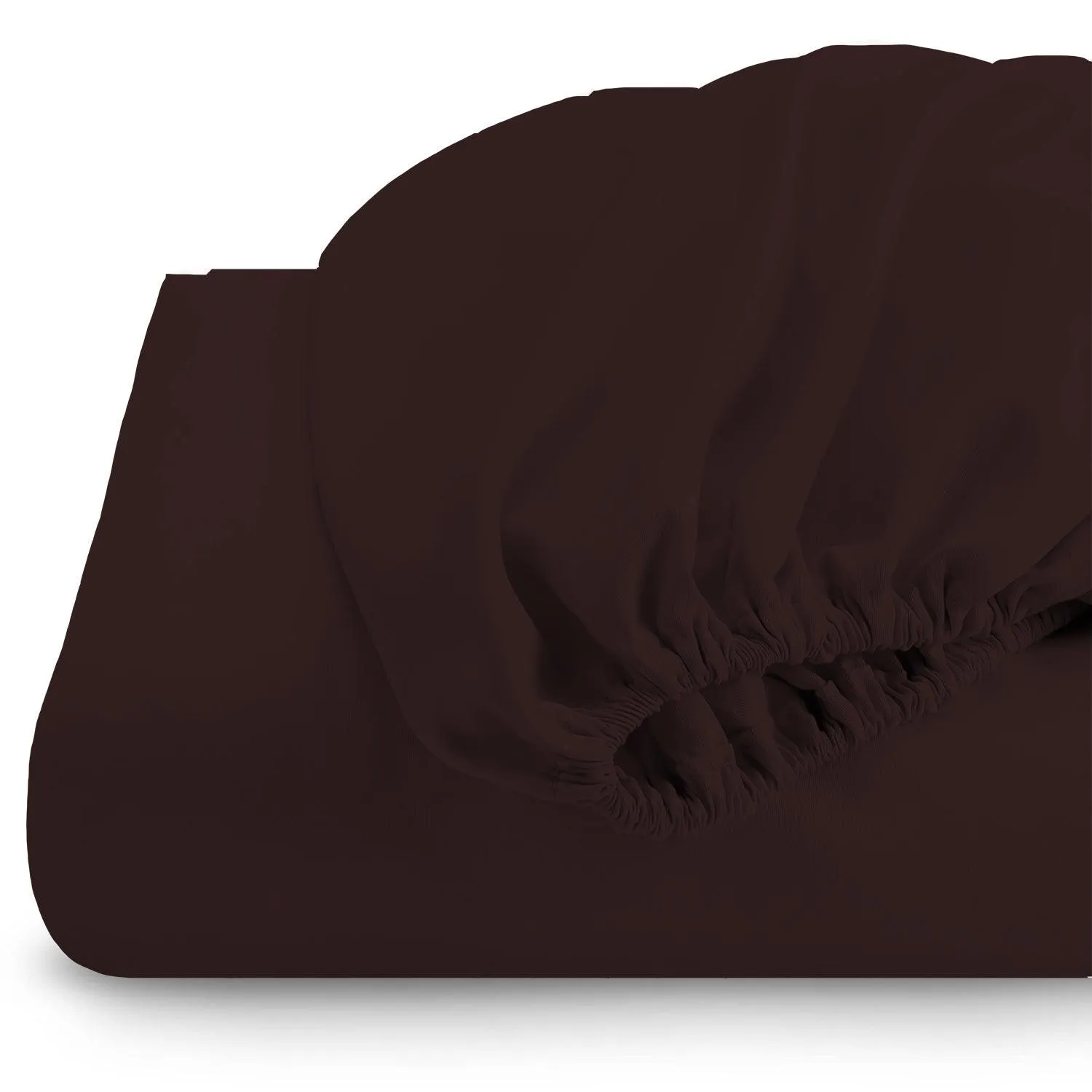 Super Soft Fitted sheet 120x200 25 cm-Brown