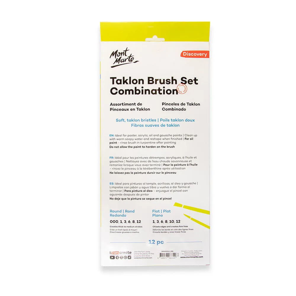 Taklon Brush Set Combination Discovery 12pc