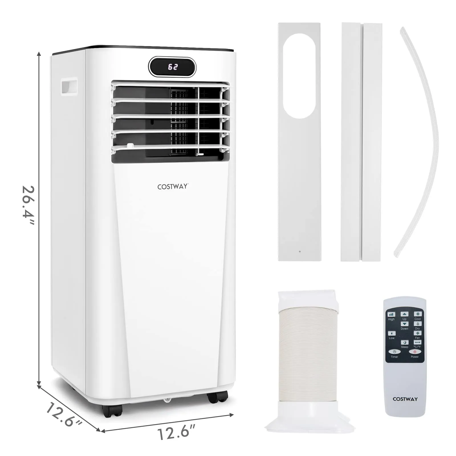 Tangkula 10000BTU Portable Air Conditioner, with Drying, Fan, Sleep Mode, 2 Speeds