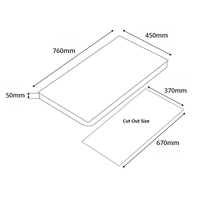 Tecno-TS7633TRSV 3-Burner 76cm Stainless Steel Hob