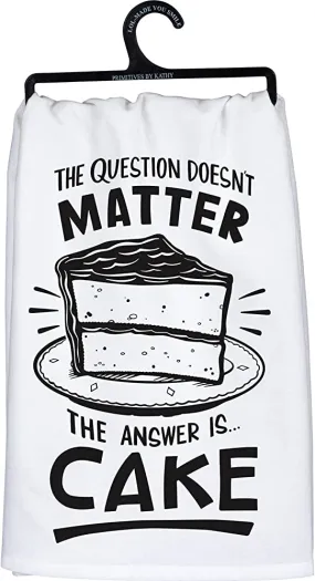 'The Answer Is Cake' Kitchen Towel