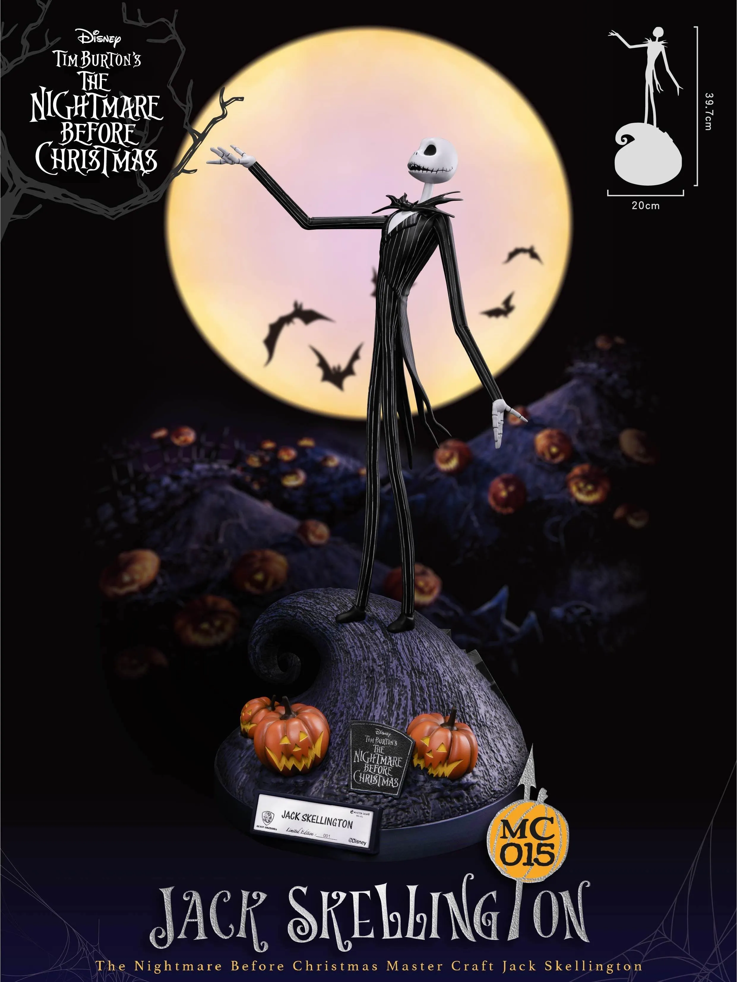 The Nightmare Before Christmas Master Craft Jack Skellington Table Top Statue